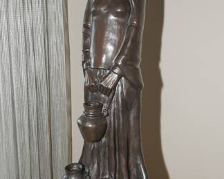 Allan Houser
American, 1914-1994
Untitled (Woman with Pots)
Signed and numbered Allan Houser 7/20
Bronze on wood base, from an edition of 20