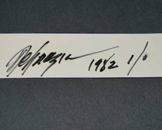 DeGrazia's signature