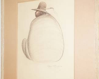 Pencil Drawing on Paper by Allan Houser