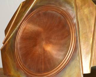 Large 24" Angular Copper Wall Plate by Thomas Markusen