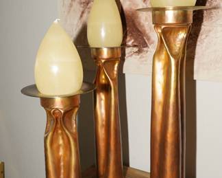 Dish Copper Candle Holders. Set of 3 by Thomas Markusen