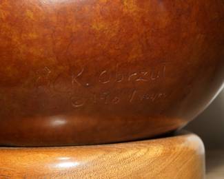 Kim Obrzut hallmark on this bronze