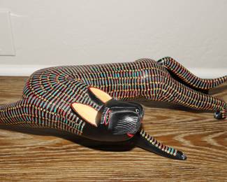 Oaxaca Cat pottery by Juan Sabian.  This piece is quite substantial, at about 18" long