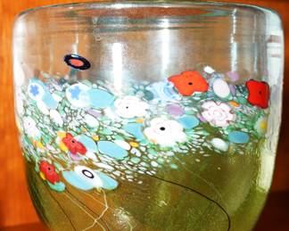 Robert Held floral art glass vase