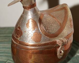 Antique Dhokra Indian Bird sculpture box