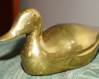 Vintage brass duck
