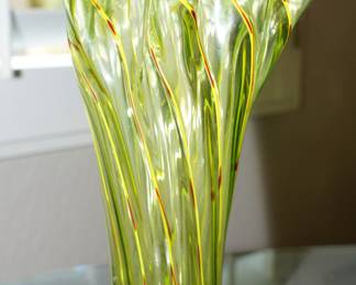 Eastern art glass envelope vase