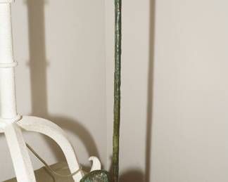 Forged iron double bird candle holder-about 2ft tall