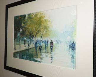 "After the Rain" gouache-Xiangong Xhu
