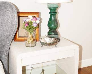 Harrison Van Horn waterfall end tables x 2