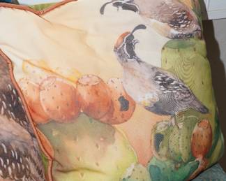 These pillows are hand painted by Jeanne Bonine-there are 3 available.