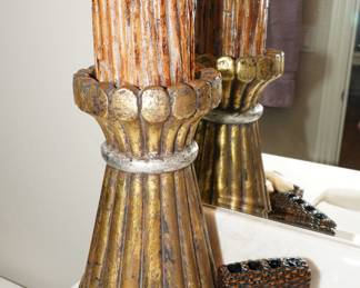 Ceramic wheat candle holder