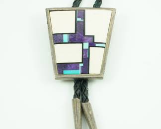 Zuni sugalite & turquoise on sterling by Arnie Gaspar