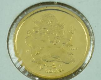 1/10oz gold colliding cherubs-year 2000