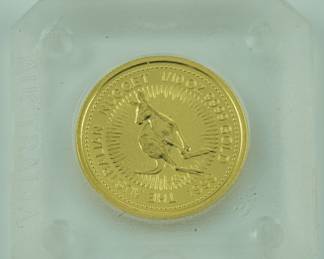1/10oz gold Australian kangeroo-year 1999