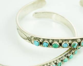 Sterling & turquoise cuff bracelets