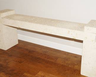 Genuine fossil stone hall table