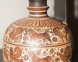 This piece is a replica of a Corinthian pitcher. 