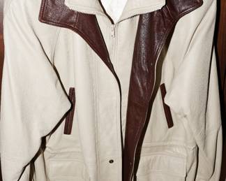 Ivory Leonardo's leather jacket