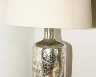 Mercury glass table lamp