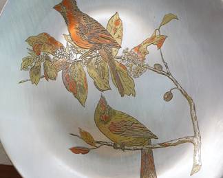 Reed & Barton damascene cardinal plate-limited edition
