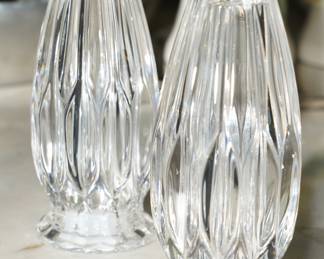 Mikasa crystal salt & pepper shakers