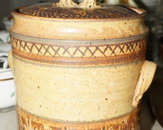 Vintage stoneware crock by Roberts & Shaw