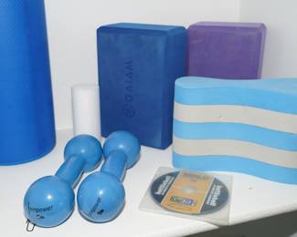 Various workout equipment