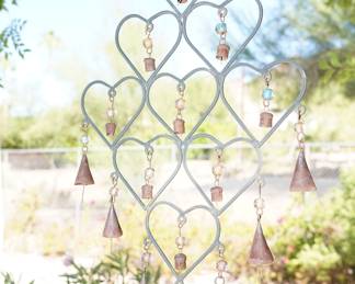 Pretty heart wind chime