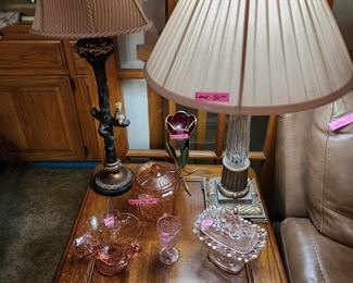 Depression pink glass