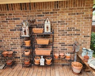 Bird houses and Terra cotta pots