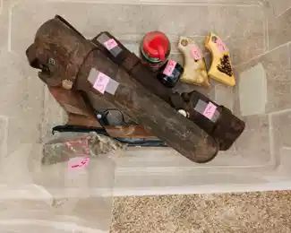 Vintage toy gun holders