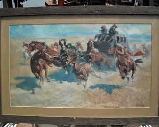 Framed print by F. Remington