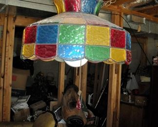 Colorful Mid-century hanging lamp.  