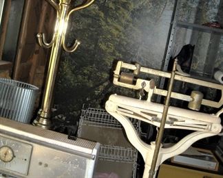 Tall brass hat/coat rack