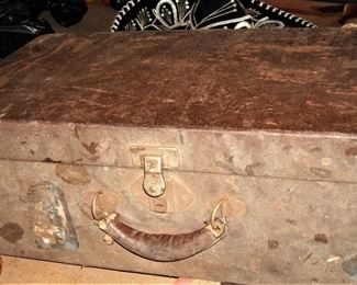 Old metal suitcase