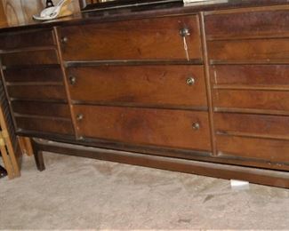 Mid century danish triple dresser and mirror