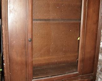 Antique china hutch/display cabinet