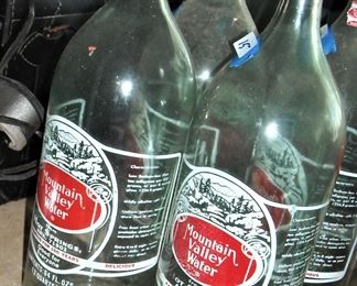 Multiple Mountain Valley water bottles