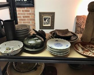 Late Kenzan ceramic, early Hirado plates, red Kutani