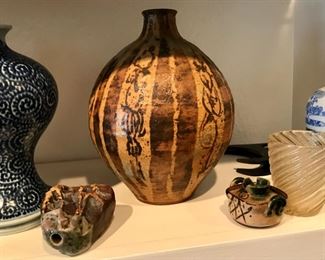 Early Arita, Marzi, tribe incense ceremony box, Venini glass, Edo signed Saki bottle