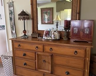 Tommy Bahama dresser and mirror. 