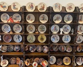 Many, many Norman Rockwell collector plates