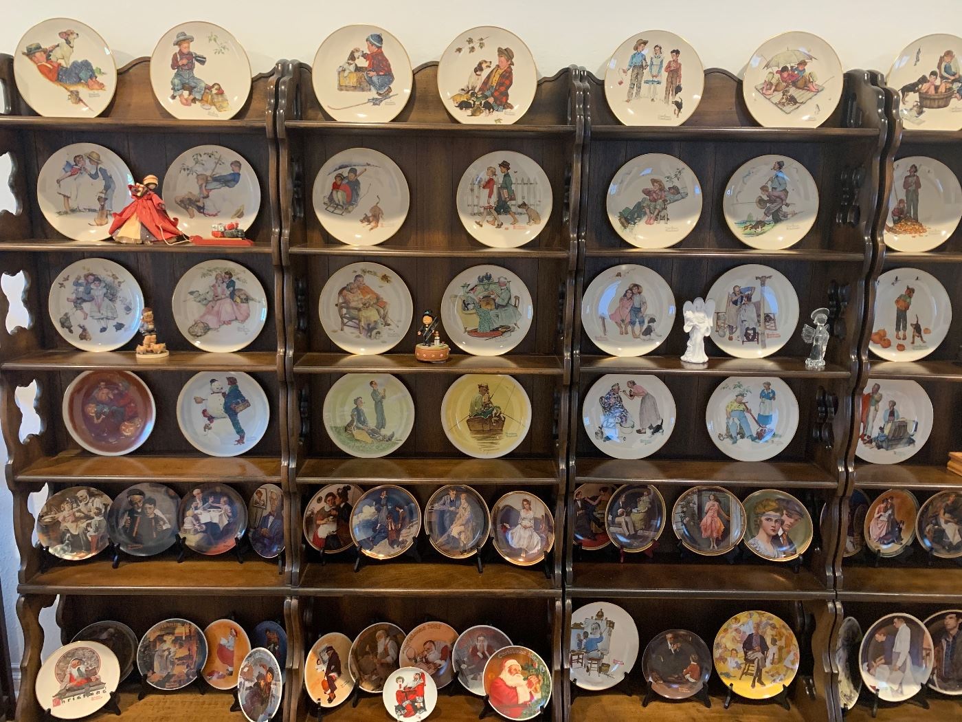 Many, many Norman Rockwell collector plates
