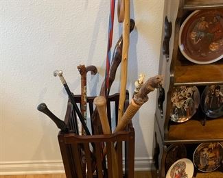 unique walking sticks and stand