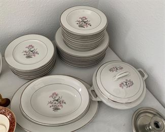 Embassy china set with serving pieces
