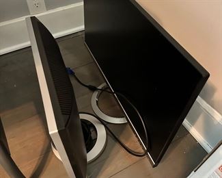 flat screen tv and monitor