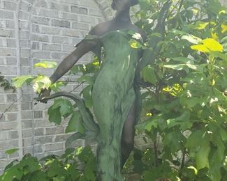 6 ft tall, bronze or copper 