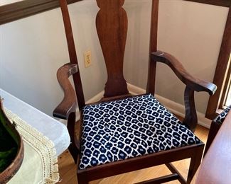 Antique T-back Arm dining chair.