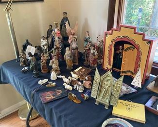 Carved Italian/Spanish Santos.